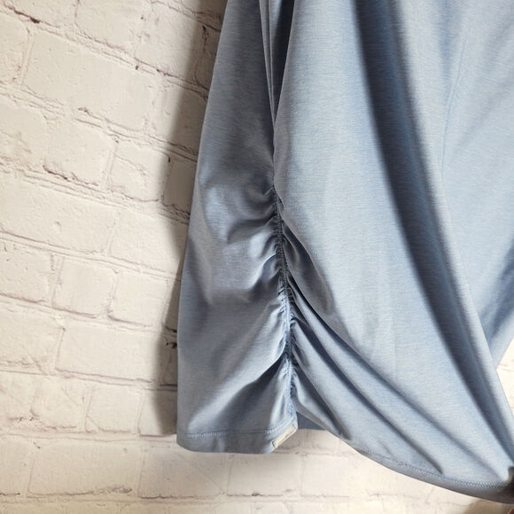 Eddie Bauer Active Tank Sleeveless Shirt Athletic Running Womens M Blue Stretchy - Picture 3 of 6